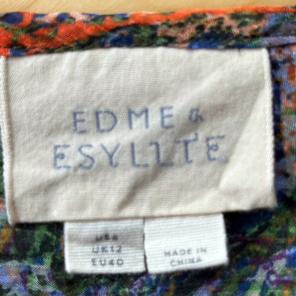 EDME & ESYLLTE  Women’s Long Sleeve Top Sz 8 - Picture 10 of 12